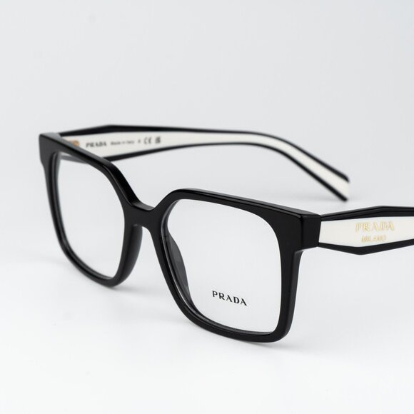 Prada Women Eyeglasses Black Square PRB03V 16K1O1 NEW AUTHENTIC - Picture 5 of 9